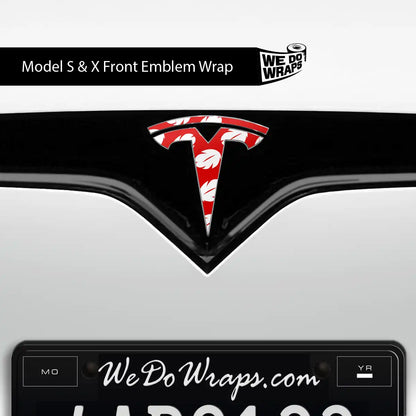 Hawaiian Tesla Emblem Decals (Front + Back) | Model S