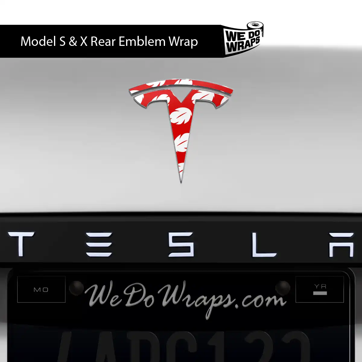 Hawaiian Tesla Emblem Decals (Front + Back) | Model S