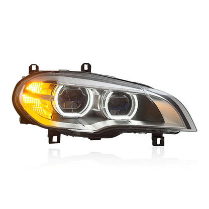 Dual Color Angel Eyes LED Headlights Assembly for BMW X5 E70 (2008–2013)