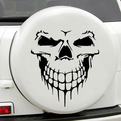 Large Reflective Skull Head Car Decal | 23.2" x 20.9" Vinyl Sticker for Cars, Trucks & Bikes
