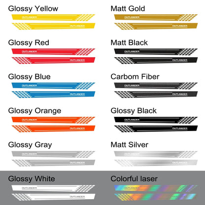 Door Side Skirt Stripe Decal for Mitsubishi Outlander | 2-Piece Vinyl Sticker Kit