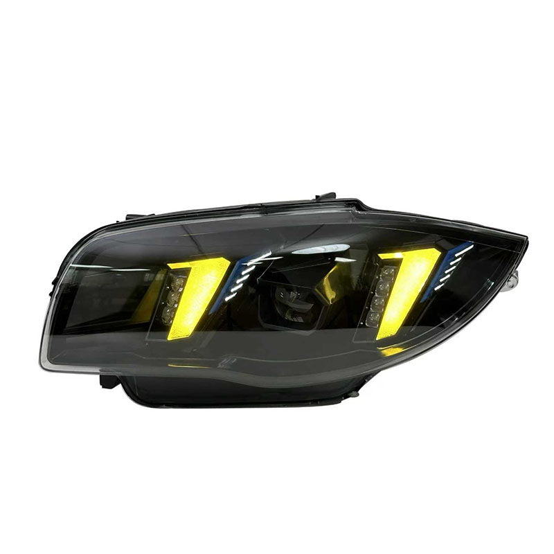Dual Color LED Headlights Assembly for BMW 1 Series E82 E87 (2004–2011)