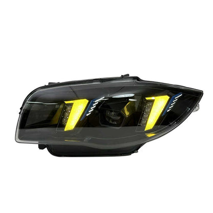Dual Color LED Headlights Assembly for BMW 1 Series E82 E87 (2004–2011)
