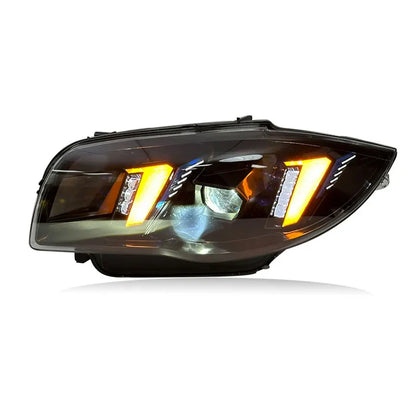 BMW 1 Series E87 Snake Eye Laser LED Headlight Assembly with Dual-Color DRL (Yellow / White) 2004 - 2011 (116i / 118i / 120i / 125i)