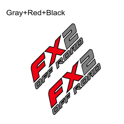 FX2 Off-Road Rear Trunk Side Decal | Universal Fit for Ford F-Series, Toyota Hilux / Tacoma & More