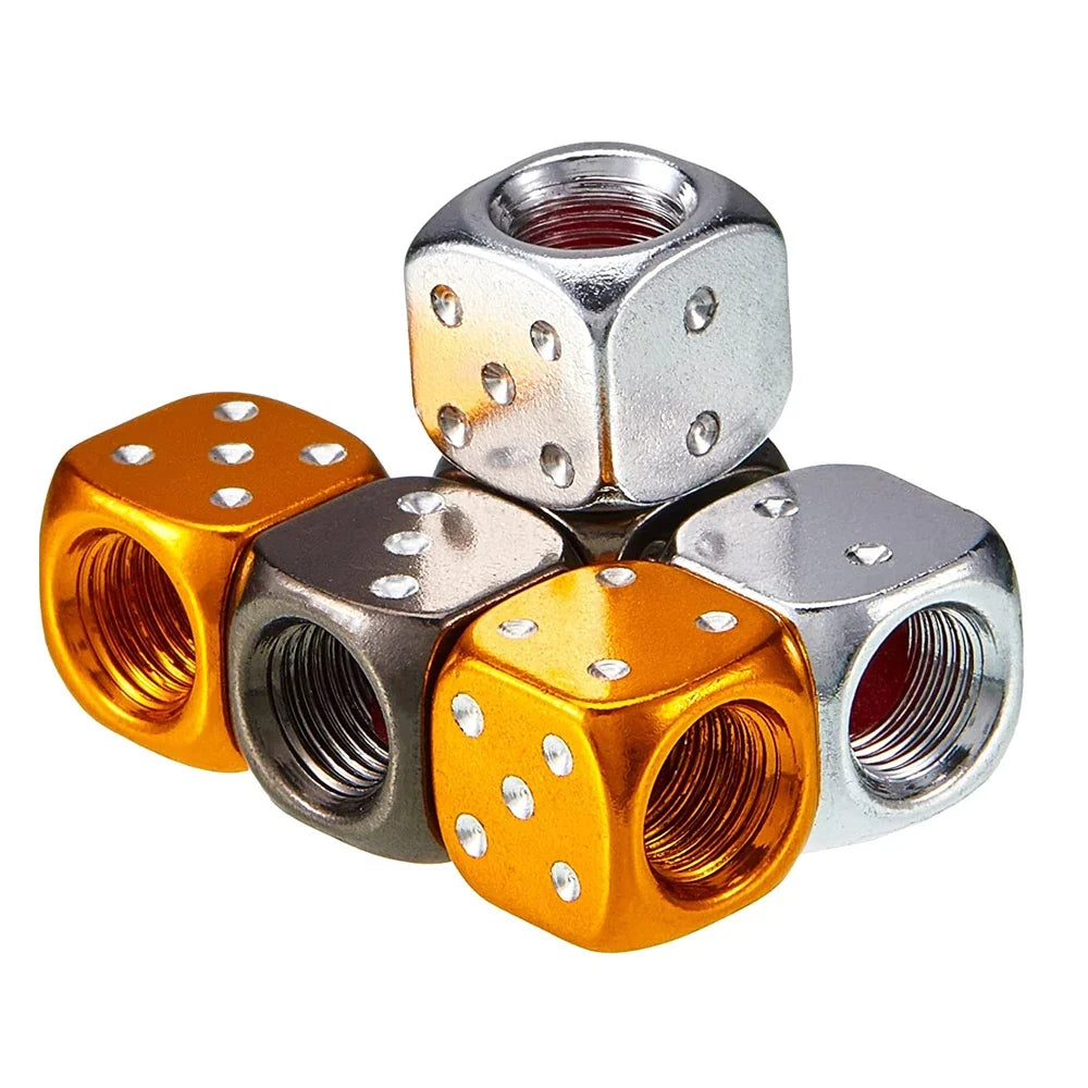 AUTCOAT 4Pcs Aluminum Alloy Tire Valve Stem Dust Caps | Set of 4 for Car Truck Motorcycle Bike