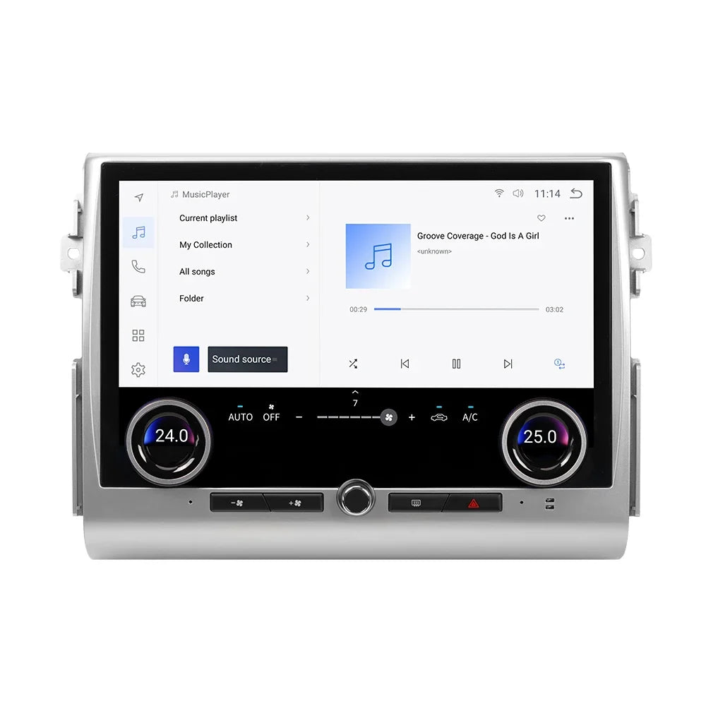 13 inch Android Car Radio for Toyota Land Cruiser FJ 2007-2024 Climate Control Panel Multimedia Player Stereo Replacement