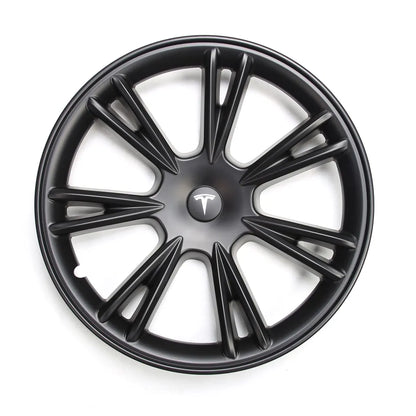 iCBL’s Tesla Model Y Wheel Covers Front & Rear Gemini Sport Style Matte and Gloss Black 2017-2024 (4PCS)