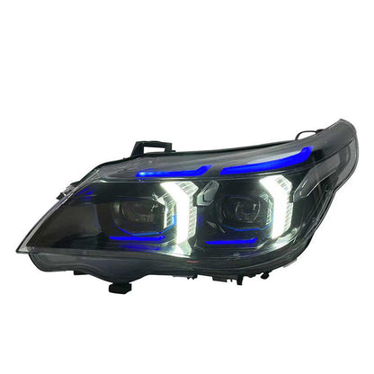 Dual Color LED Snake Eyes Headlights Assembly for BMW 5 Series E60 (2003–2010)
