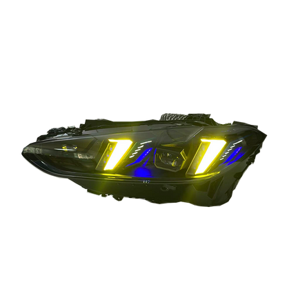V3 Smoked Snake Eye Tri-Color LED Headlights for BMW G22 4 Series, G80 M3 & G82 M4 2021-2025