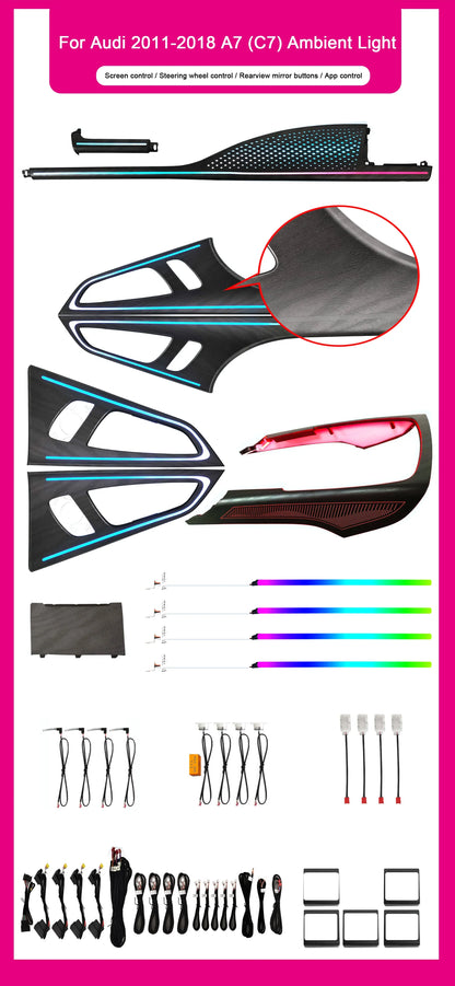 Audi A7 C7 Interior 64-Color Symphony LED Ambient Light Kit 2011 - 2018