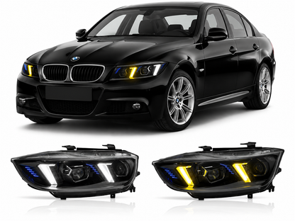 VEKTO Dual-Color Laser LED Headlights for BMW 3 Series E90 2005-2012