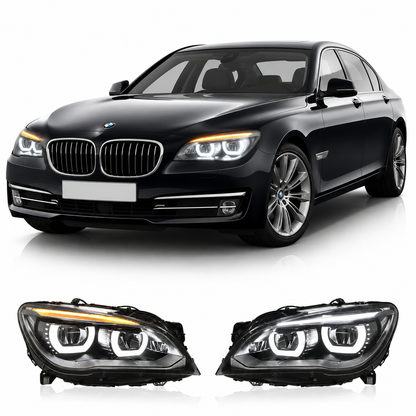 Angel Eyes Style LED Headlights Assembly for BMW 7 Series F02 (2009–2015)
