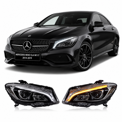 LED Headlights Assembly for Mercedes Benz CLA W117 2014-2019