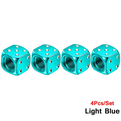 AUTCOAT 4Pcs Aluminum Alloy Tire Valve Stem Dust Caps | Set of 4 for Car Truck Motorcycle Bike
