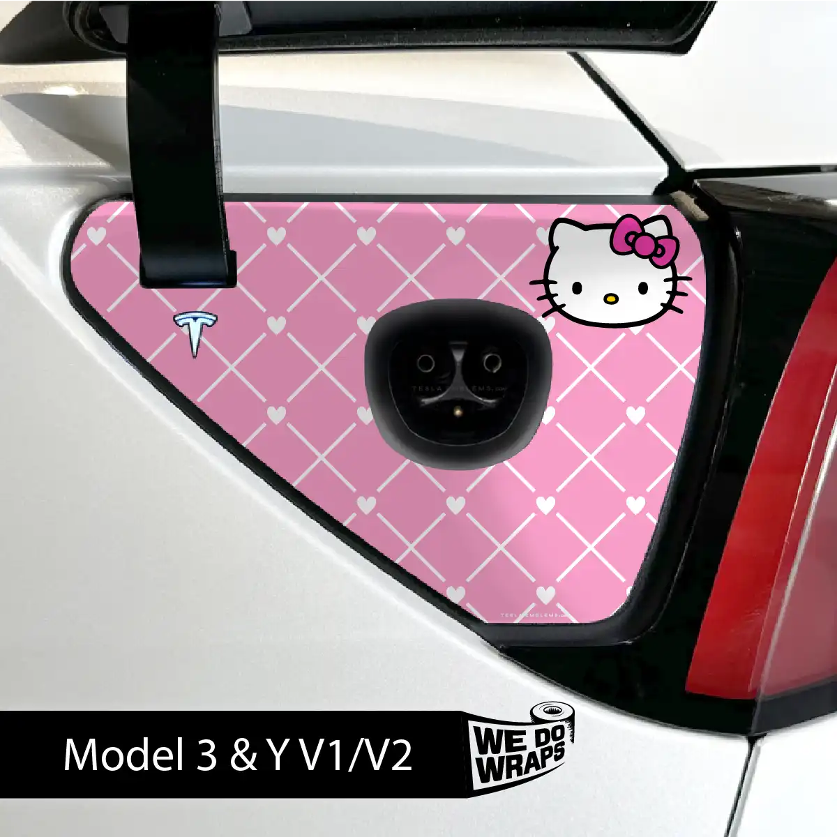 Sweet Kitty Tesla Charge Port Wrap | Model Y