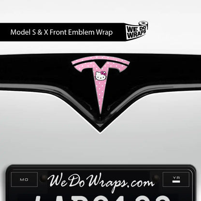 Sweet Kitty Tesla Emblem Decals (Front + Back) | Model X