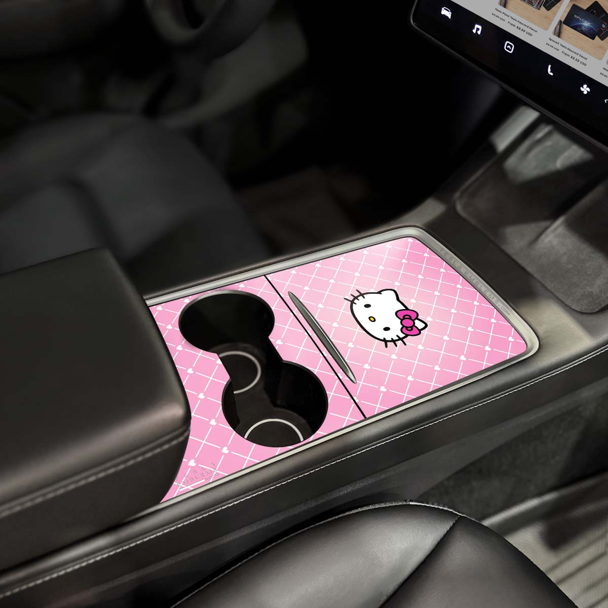 Sweet Kitty | Tesla Center Console Wrap Kit | Model 3 '21-24