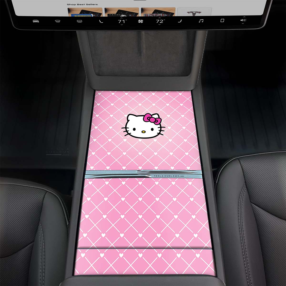 Sweet Kitty | Tesla Center Console Wrap Kit | Model Y 2026