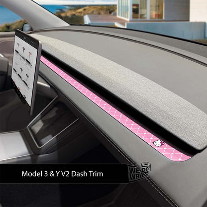 Sweet Kitty Tesla Dash Trim Wrap | Model Y 2026
