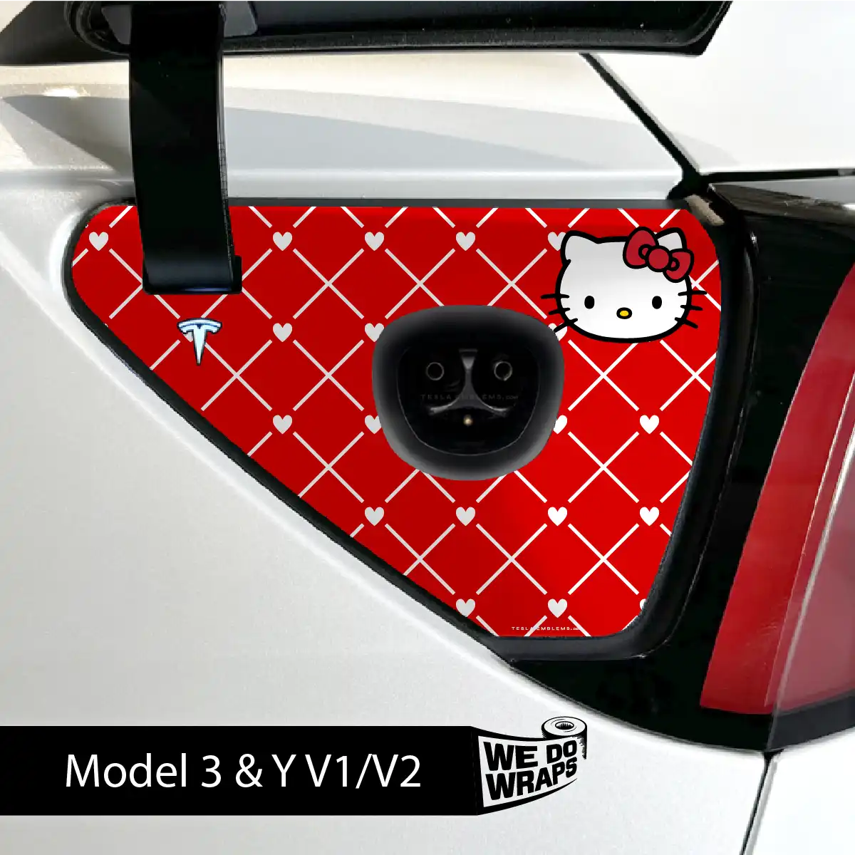 Sweet Kitty Tesla Charge Port Wrap | Model 3