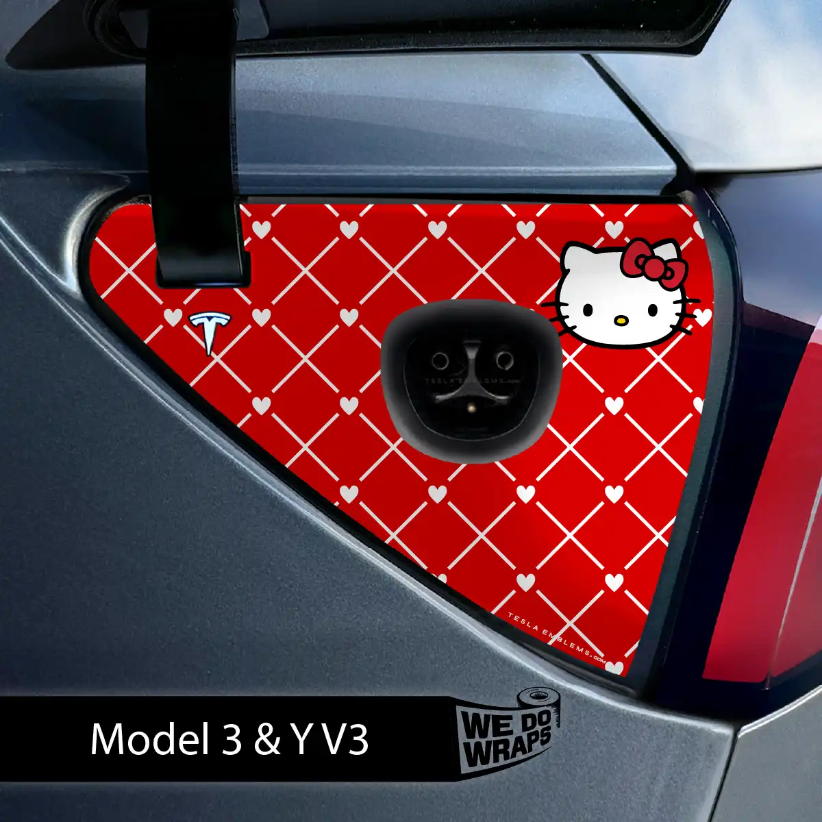 Sweet Kitty Tesla Charge Port Wrap | Model Y