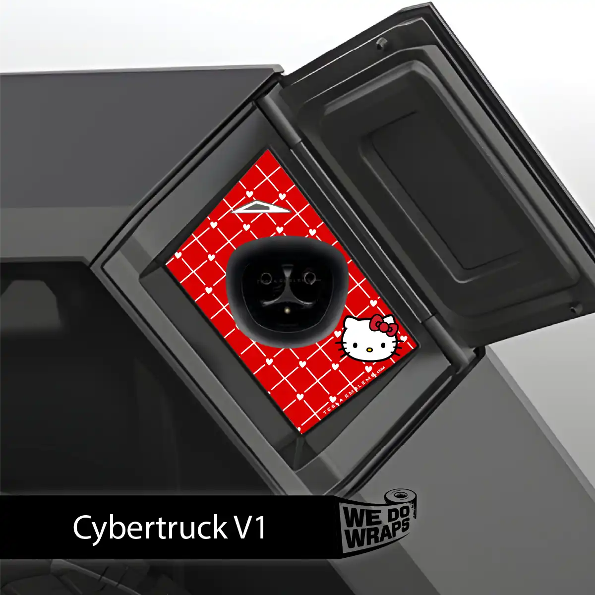 Sweet Kitty Tesla Charge Port Wrap | Cybertruck