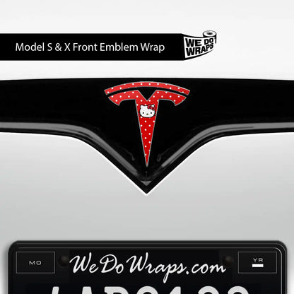 Sweet Kitty Tesla Emblem Decals (Front + Back) | Model S