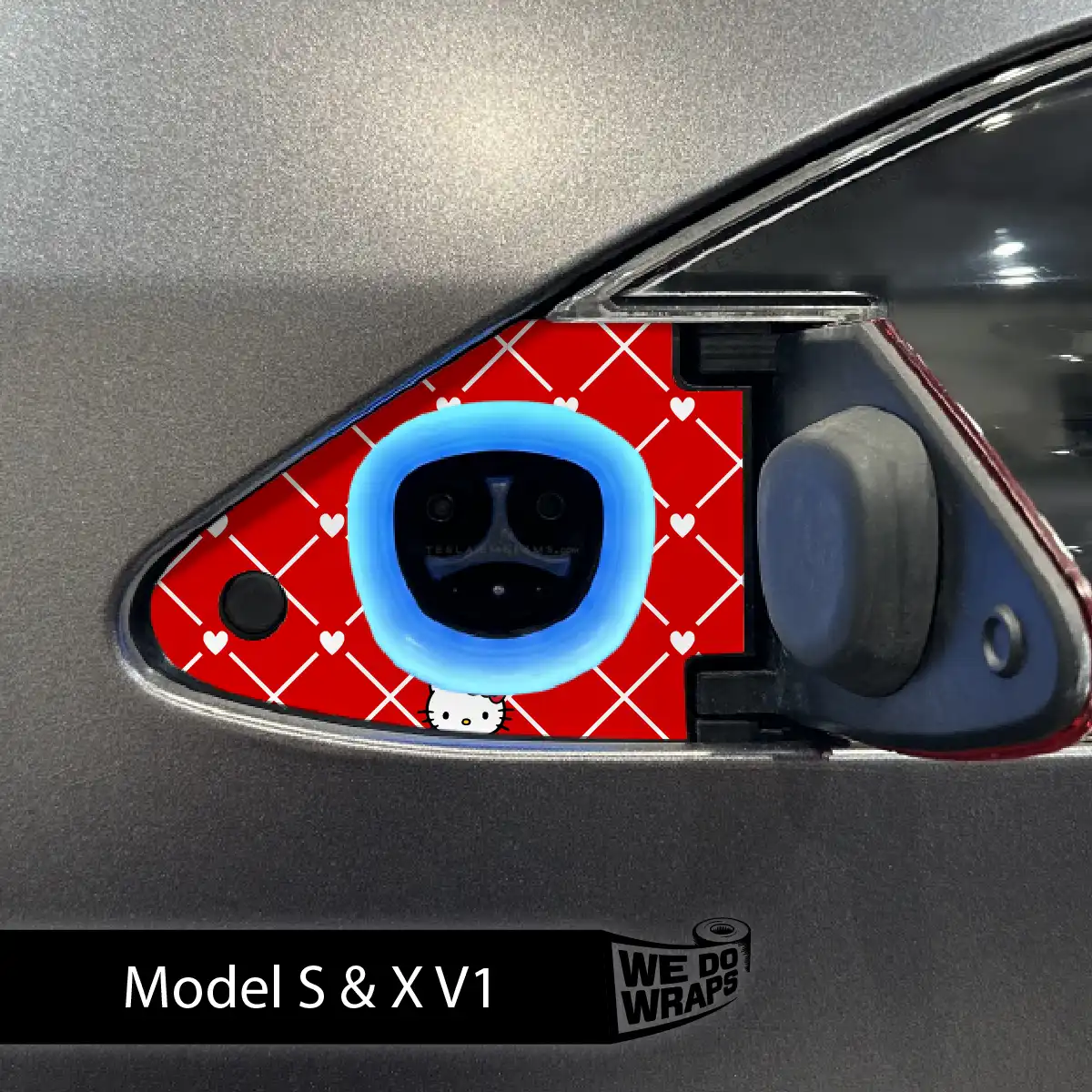 Sweet Kitty Tesla Charge Port Wrap | Model X