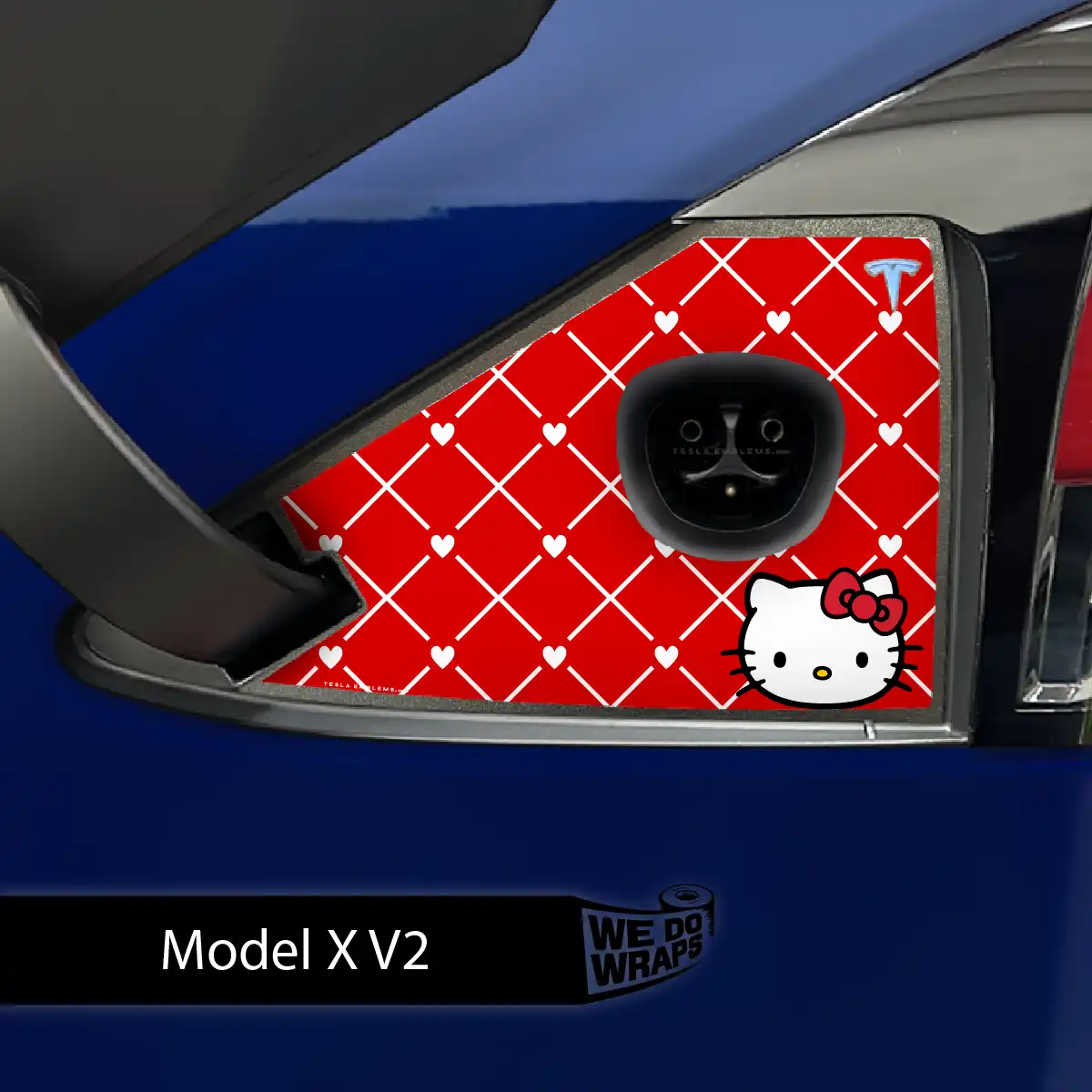 Sweet Kitty Tesla Charge Port Wrap | Model X