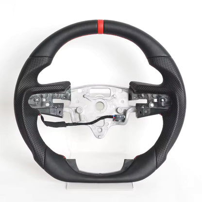 Full Leather Steering Wheel for GMC Sierra 1500 AT4, Denali, 2500HD & 3500HD 2019–2025 with Paddle Shifter Cutouts