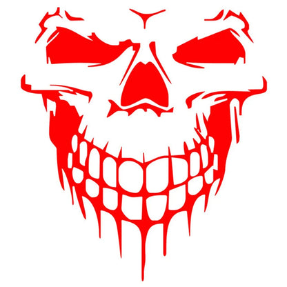 Large Reflective Skull Head Car Decal | 23.2" x 20.9" Vinyl Sticker for Cars, Trucks & Bikes