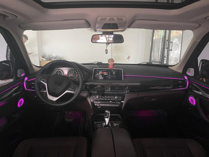 BMW X5 F15 Interior 64-Color RGB LED Ambient Light Kit with Speaker Cover 2014 - 2018