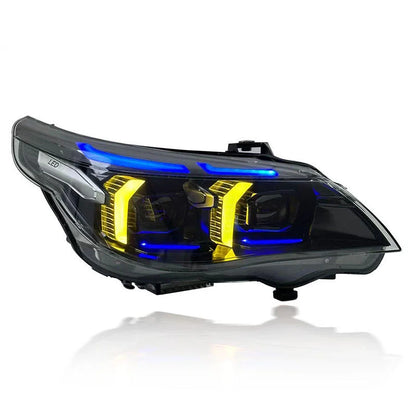 BMW 5 Series E60 Snake Eye LED Headlight Assembly with Dual-Color DRL 2003 - 2010