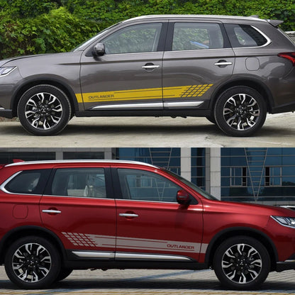 Door Side Skirt Stripe Decal for Mitsubishi Outlander | 2-Piece Vinyl Sticker Kit