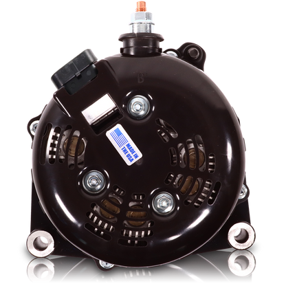 Mechman 400 Amp Billet Large Case Alternator 2001-2007 GM HD Truck 6.6L Duramax - Dark Blue