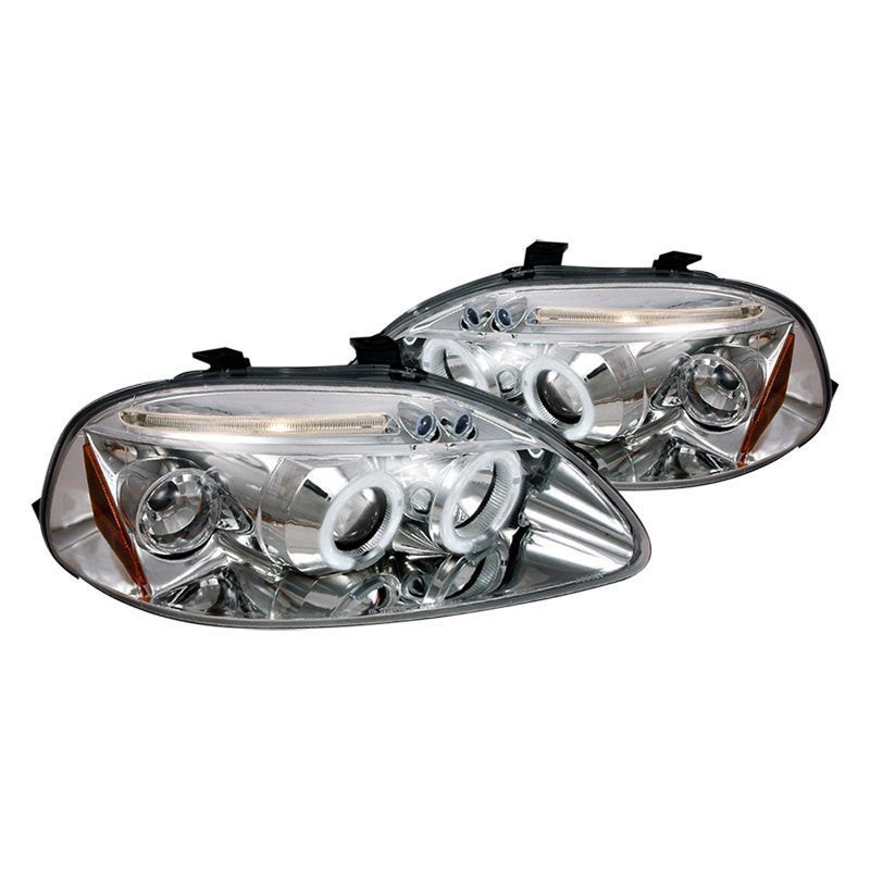 Spec-D 96-98 Honda Civic Projector Halo Headlights Chrome/Clear