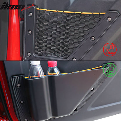 2021-2025 Ford Bronco 2/4 Dr Black Front Door Storage Box TPE+ABS 2PCS