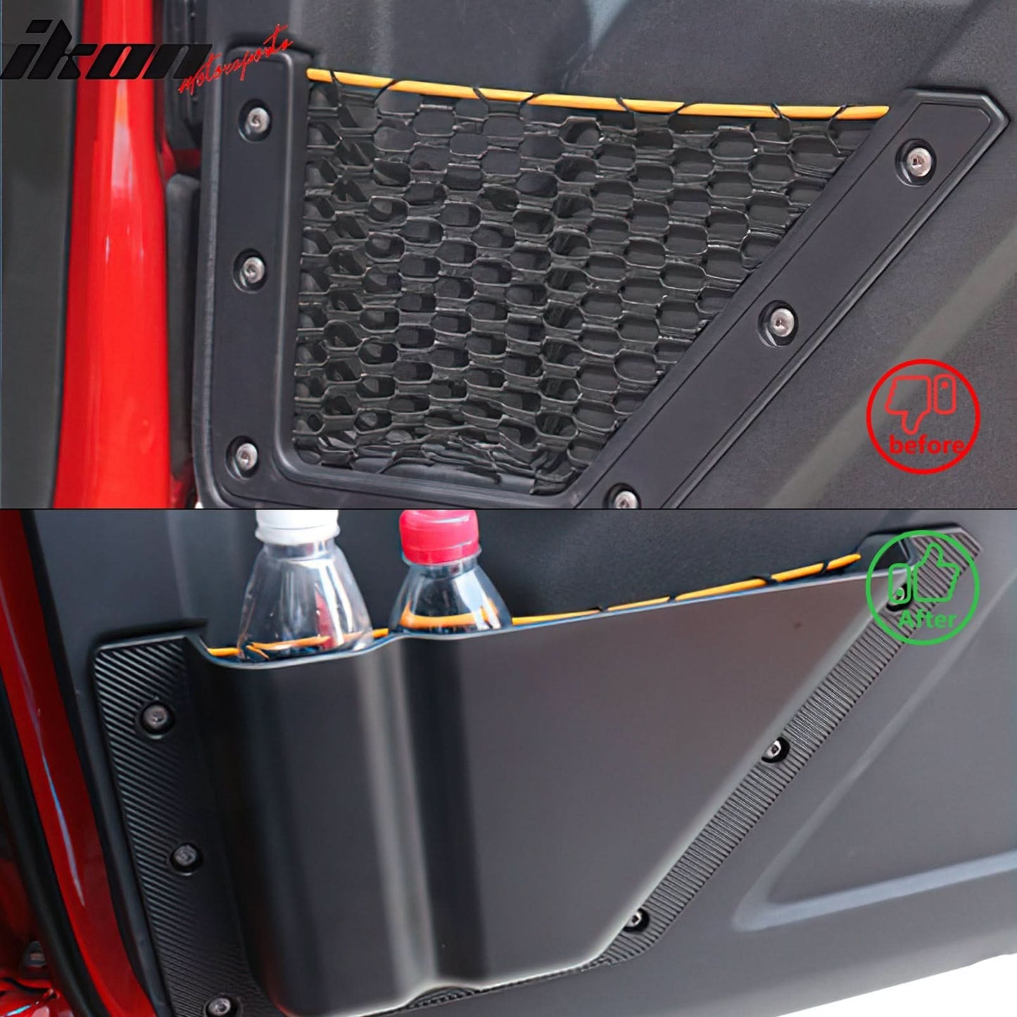 2021-2025 Ford Bronco 4-Door Black Door Storage Box TPE + ABS 4PCS