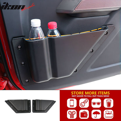 2021-2025 Ford Bronco 2/4 Dr Black Front Door Storage Box TPE+ABS 2PCS