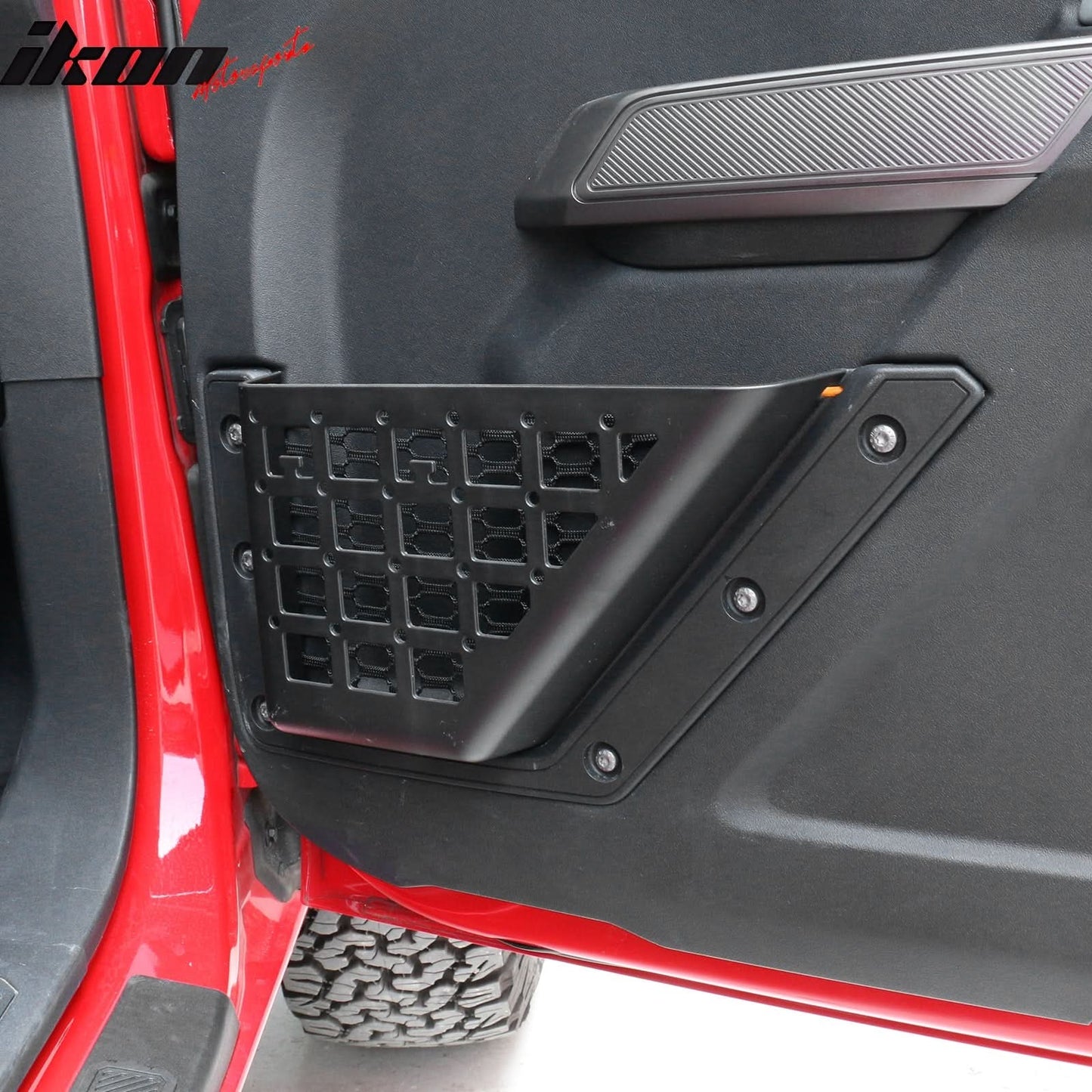 2021-2025 Ford Bronco 2/4 Door Black Front Door Storage Box ABS 2PCS