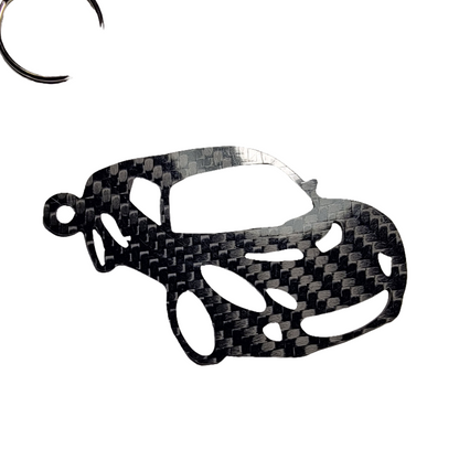 REAL carbon fiber glossy twill KEYCHAIN LANYARD styled in LOTUS ELISE S2 2005-2011 3.25" wide