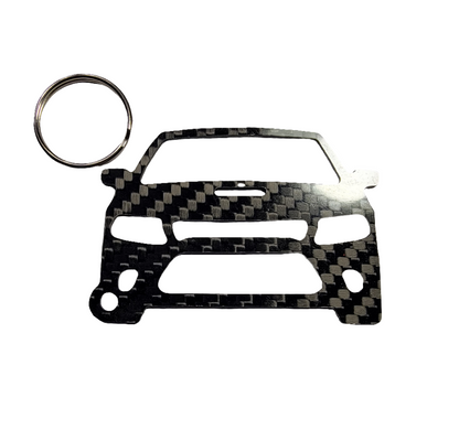 Carbon Fiber for Dodge Dodge Charger Daytona (2015-2019) Gen 7 Inspired Keychain Lanyard  front view Glossy Twill
