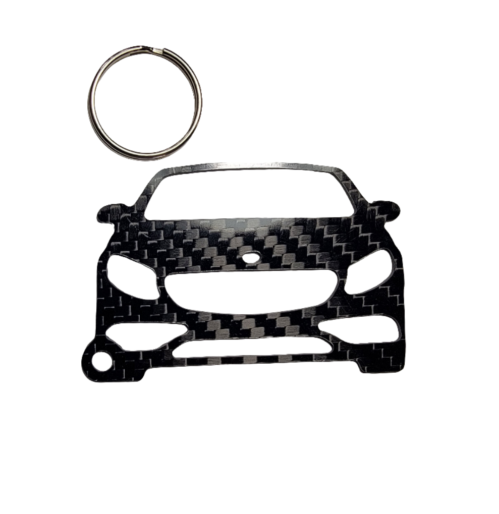 Carbon Fiber keychain for Mercedes-Benz S63 (Coupe) W222 (2014-2017) Inspired Keychain Lanyard  front view Glossy Twill gift