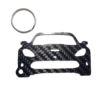 Carbon Fiber keychain for Dodge Viper VX (2013-2017) 5th Generation Inspired Keychain Lanyard  front view Glossy Twill