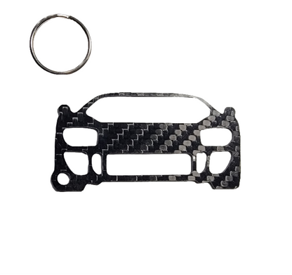Carbon Fiber keychain for Ford GT40 (1964-1965) Inspired Keychain Lanyard   front view Glossy Twill