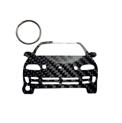 Carbon Fiber keychain for Lexus SC400 (1992-1996) Inspired Keychain Lanyard  front view Glossy Twill