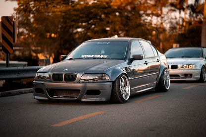 BMW 3-Series E46 Sedan Full Over Fender Kit with Vented Front Fenders - ABS OR Fiberglass