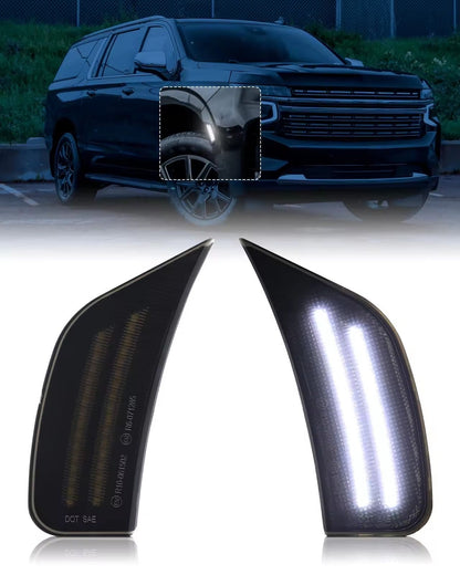 TAHOE/SUBURBAN/YUKON/ESCALADE 21-24 FRONT SMOKED LED SIDE MARKERS