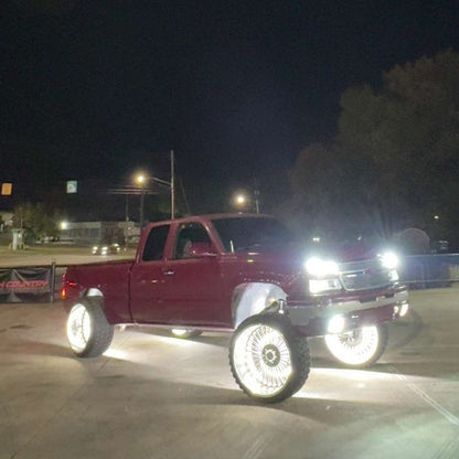 Quad Row White Ultra High Density Wheel Lights